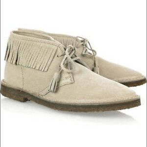 J.Crew Macalister Suede Fringe Chukka Boots Tan Lace Up Desert Boot Women’s 8